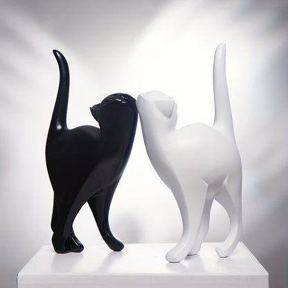 Nordic Whiskers: Handcrafted Decorative Cat Statue with Scandinavian Charm