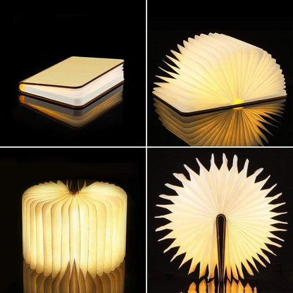 Foldable Book LED Lamp - 360° Rechargeable Ambient Light