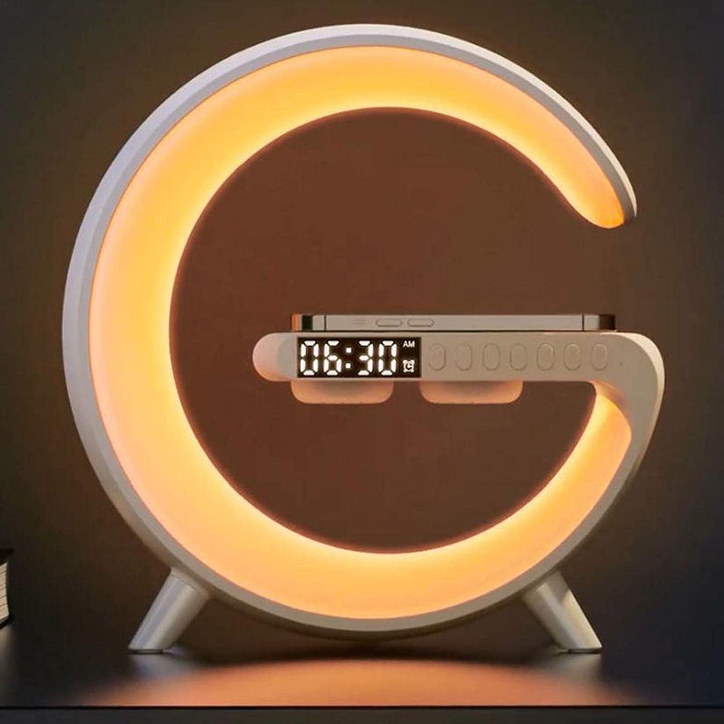 LED Desk Lamp with Wireless Charger - Modern Bedside Light