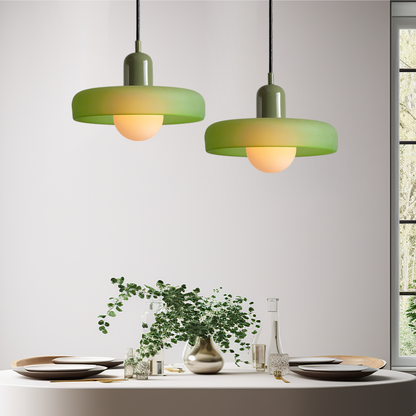 Vibrant Colored Glass Pendant Lamp by BauLume
