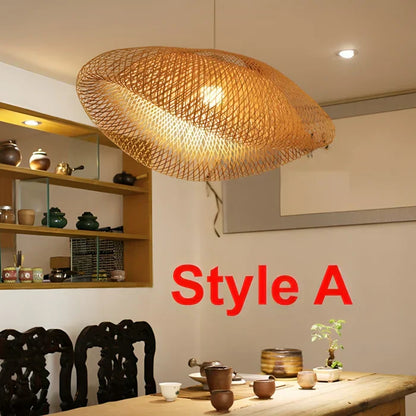 NaturGlow Chic Rattan Pendant Light