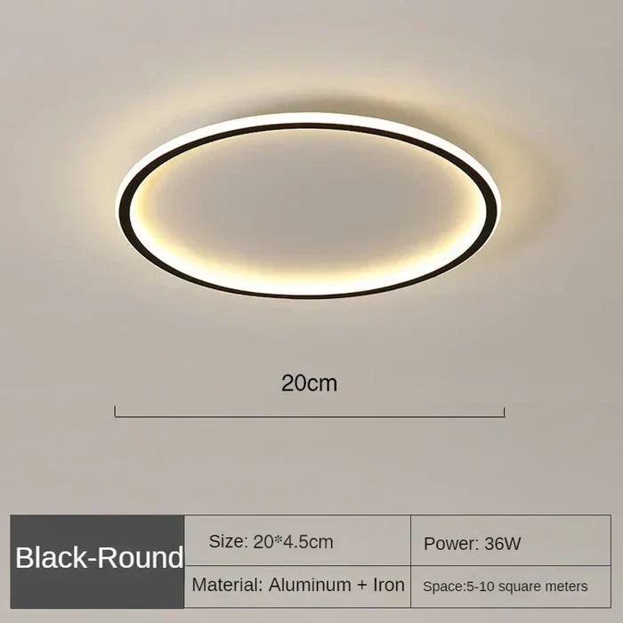 AuroraSphere Scandinavian Round Ceiling Light - Elegant Nordic Design
