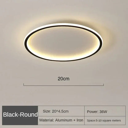 AuroraSphere Scandinavian Round Ceiling Light - Elegant Nordic Design