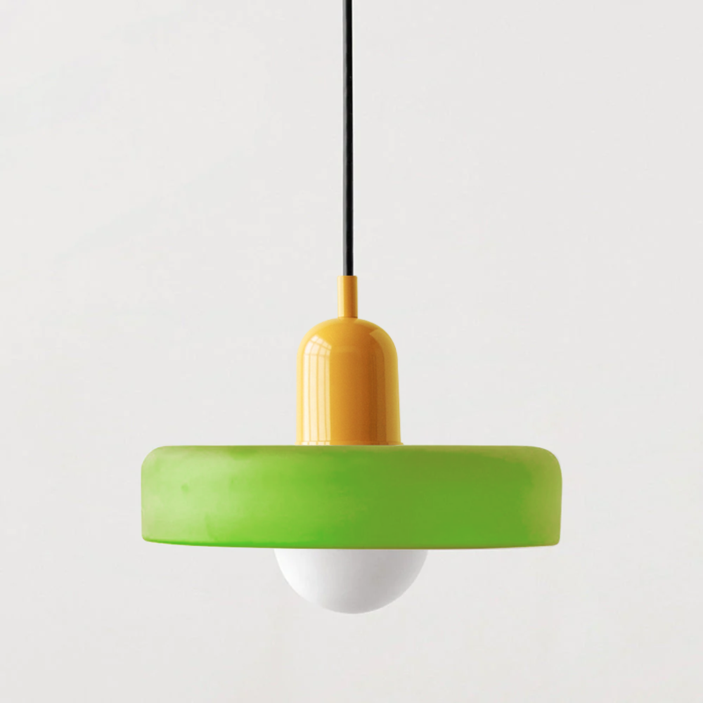 Vibrant Colored Glass Pendant Lamp by BauLume
