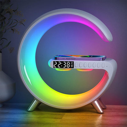 LED Desk Lamp with Wireless Charger - Modern Bedside Light