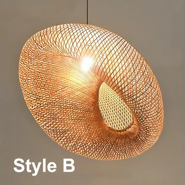 NaturGlow Chic Rattan Pendant Light
