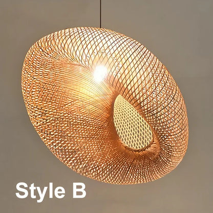 NaturGlow Chic Rattan Pendant Light