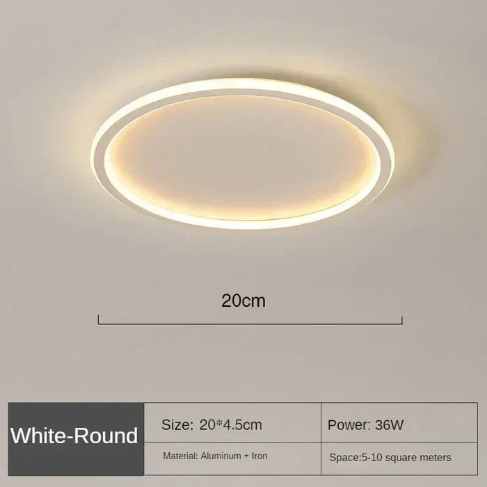 AuroraSphere Scandinavian Round Ceiling Light - Elegant Nordic Design