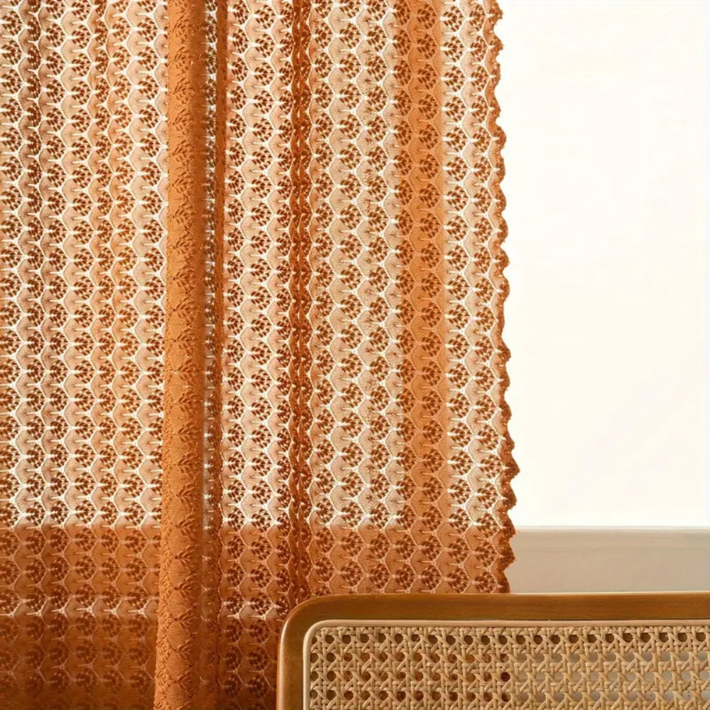 LumiWeave Elegant Boho Crochet Curtain – For a Warm, Cozy Atmosphere at Home