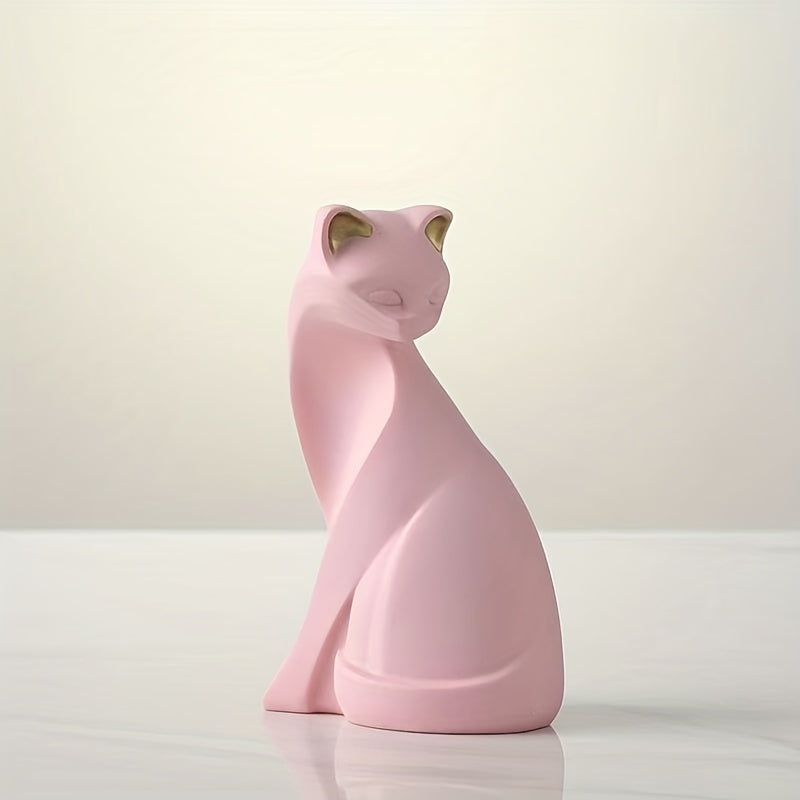 Nordic Whiskers: Handcrafted Decorative Cat Statue with Scandinavian Charm
