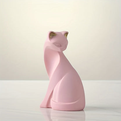 Nordic Whiskers: Handcrafted Decorative Cat Statue with Scandinavian Charm