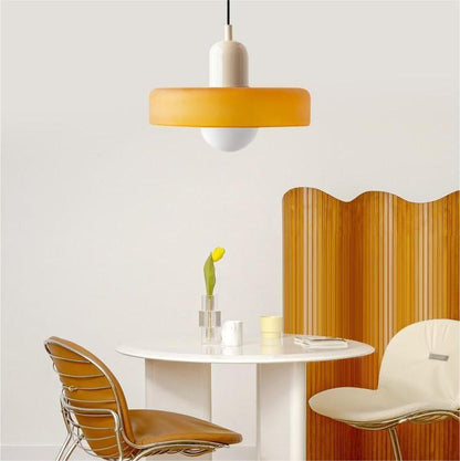 Vibrant Colored Glass Pendant Lamp by BauLume