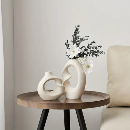 FormaLuxe Sculptural Ceramic Vase Set — Modern Elegance for Your Space
