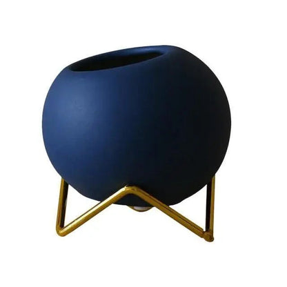 VividNest Modern Ceramic Plant Pot with Chic, Sleek Stand