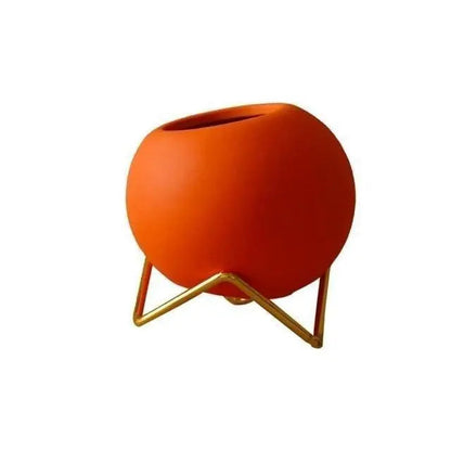 VividNest Modern Ceramic Plant Pot with Chic, Sleek Stand