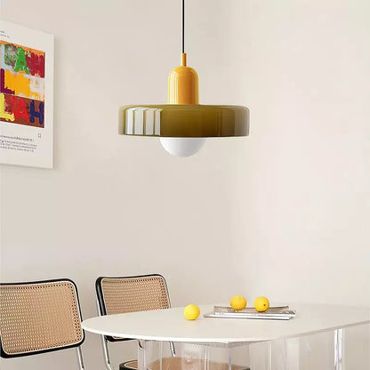 Vibrant Colored Glass Pendant Lamp by BauLume