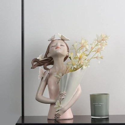 FloraGrace – Enchanting Woodland Sculpture with Butterflies and Flowers