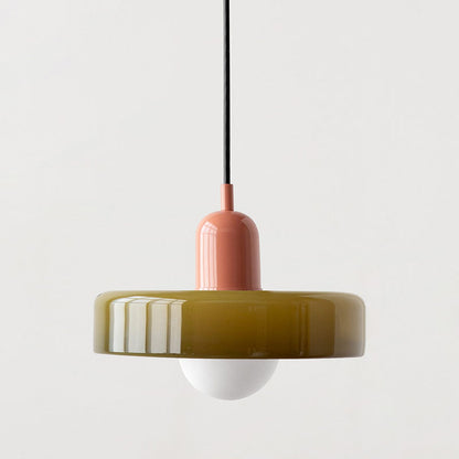 Vibrant Colored Glass Pendant Lamp by BauLume