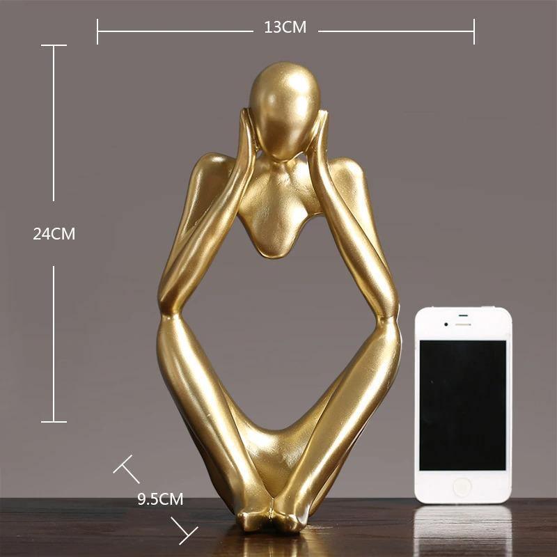 ArtMind – Sleek Minimalist Thinker Sculpture for Modern Elegance