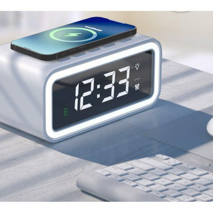SmartGlow - Digital Alarm Clock with QI Wireless Charger