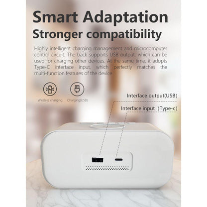 SmartGlow - Digital Alarm Clock with QI Wireless Charger