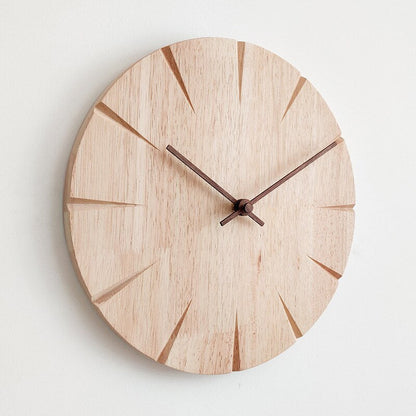 NordicTime - Solid Wood Silent Wall Clock