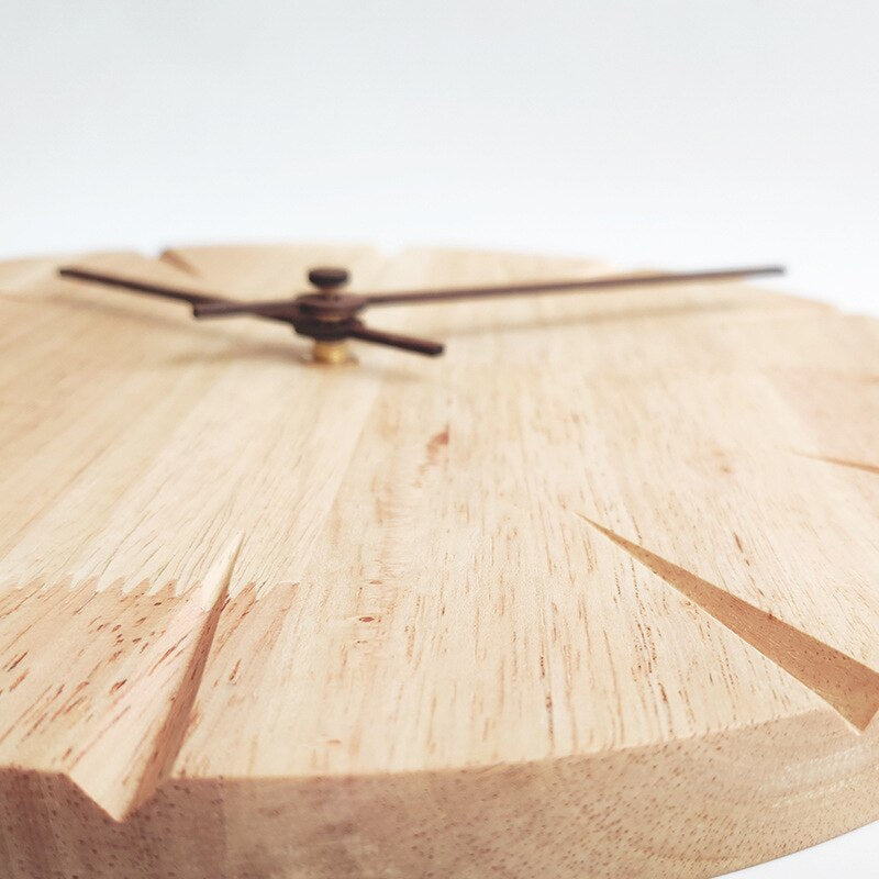 NordicTime - Solid Wood Silent Wall Clock