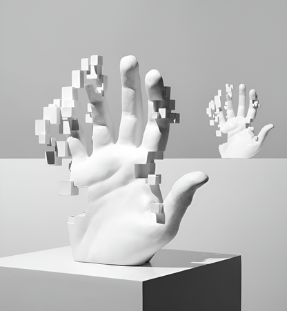 MosaicArt – Abstract Harz Hand Sculpture in Modern Elegance