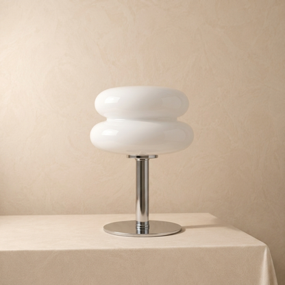 Italian Bauhaus Glass Table Lamp - Elegant Minimalist Light