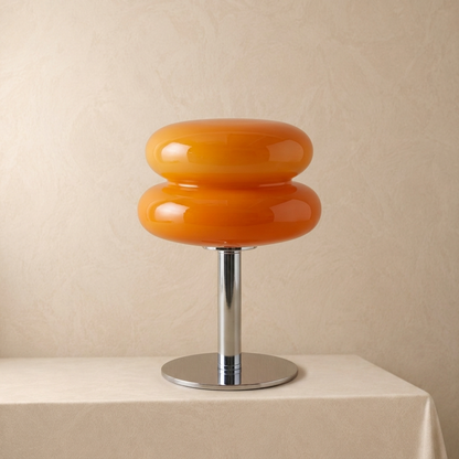 Italian Bauhaus Glass Table Lamp - Elegant Minimalist Light