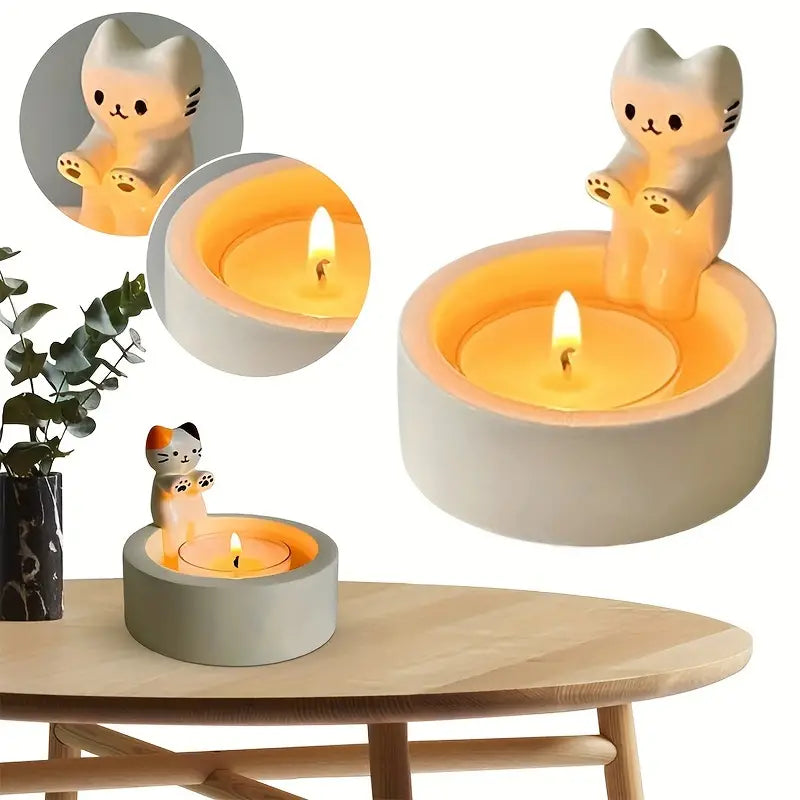 LumiPaw Cat Candle Holder — Elegant Design for a Warm, Stylish Glow
