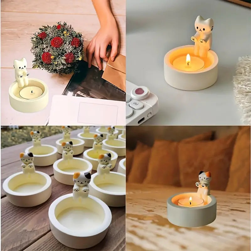 LumiPaw Cat Candle Holder — Elegant Design for a Warm, Stylish Glow