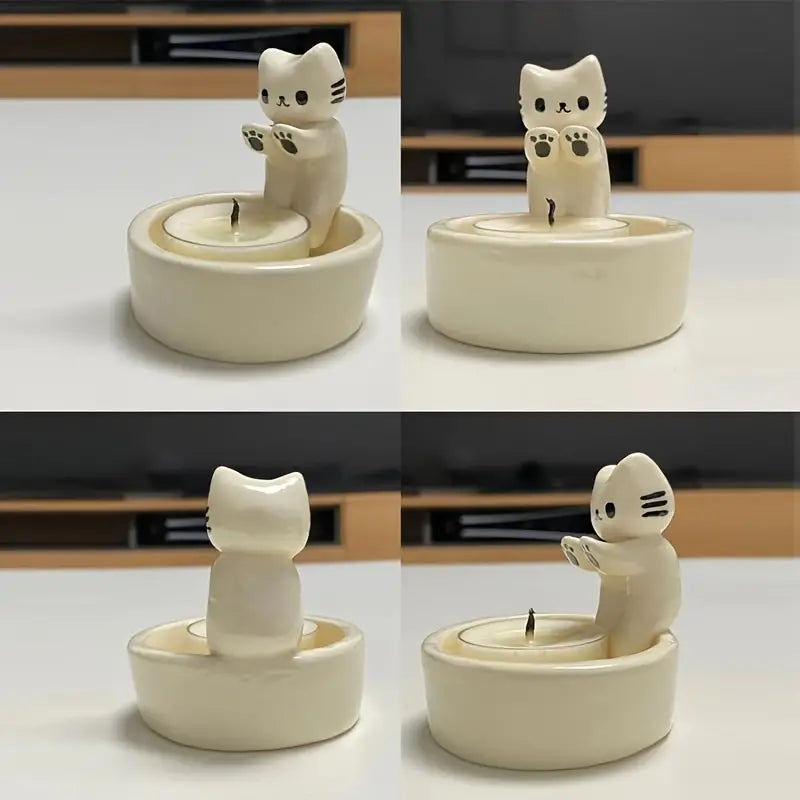 LumiPaw Cat Candle Holder — Elegant Design for a Warm, Stylish Glow