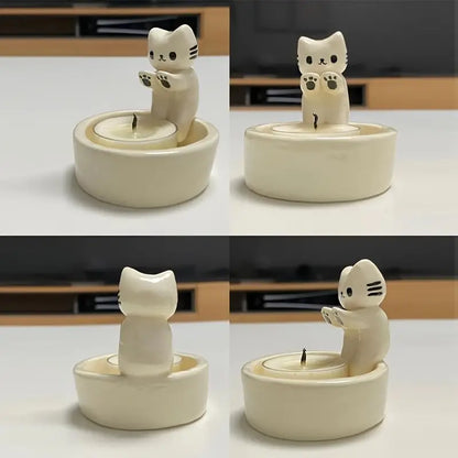 LumiPaw Cat Candle Holder — Elegant Design for a Warm, Stylish Glow