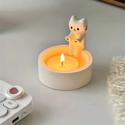 LumiPaw Cat Candle Holder — Elegant Design for a Warm, Stylish Glow