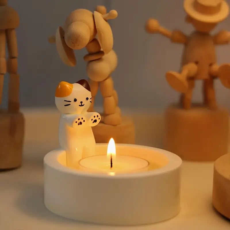 LumiPaw Cat Candle Holder — Elegant Design for a Warm, Stylish Glow