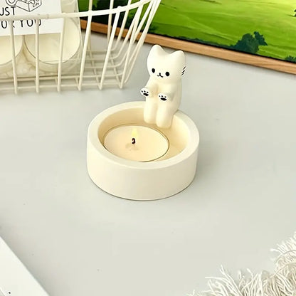 LumiPaw Cat Candle Holder — Elegant Design for a Warm, Stylish Glow