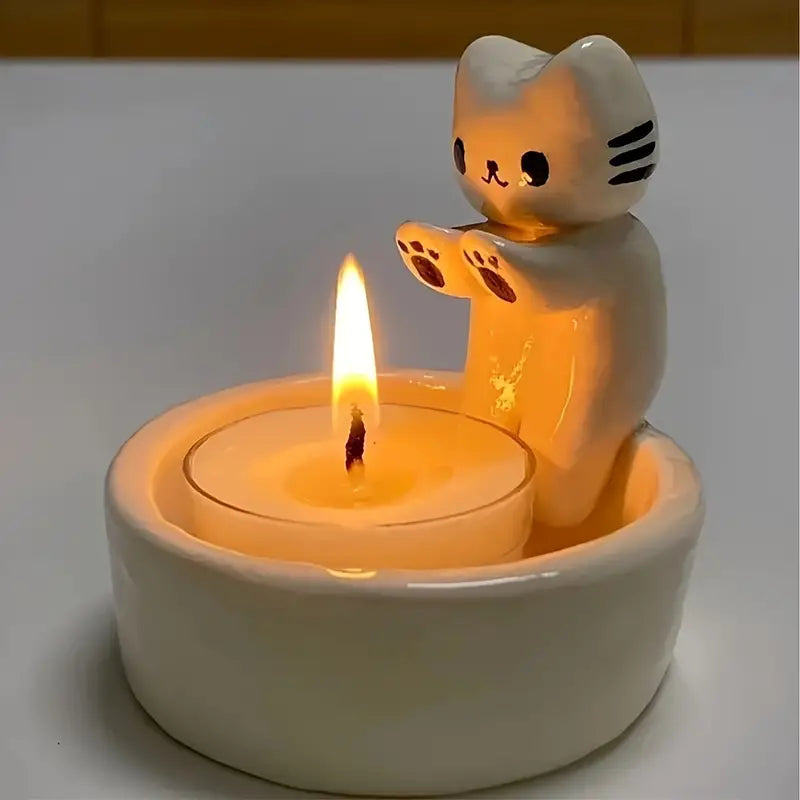 LumiPaw Cat Candle Holder — Elegant Design for a Warm, Stylish Glow