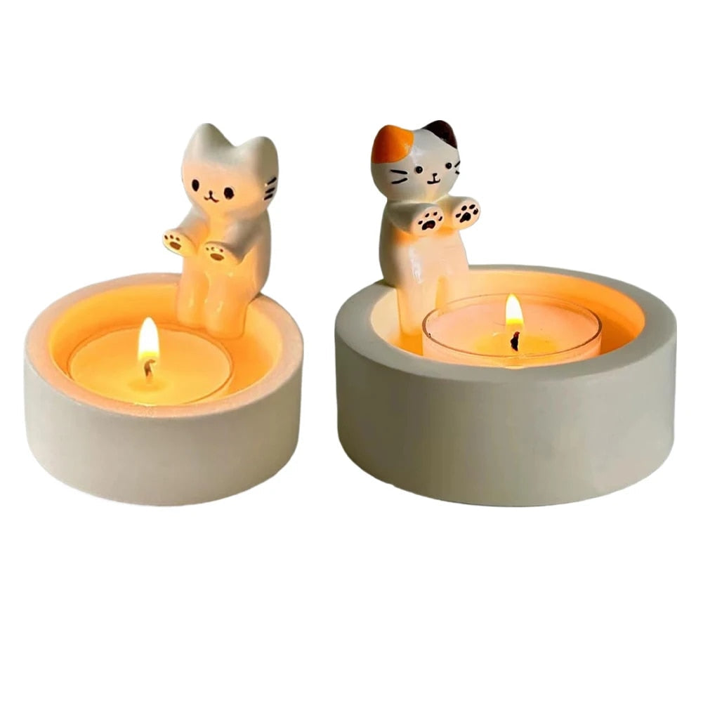 LumiPaw Cat Candle Holder — Elegant Design for a Warm, Stylish Glow