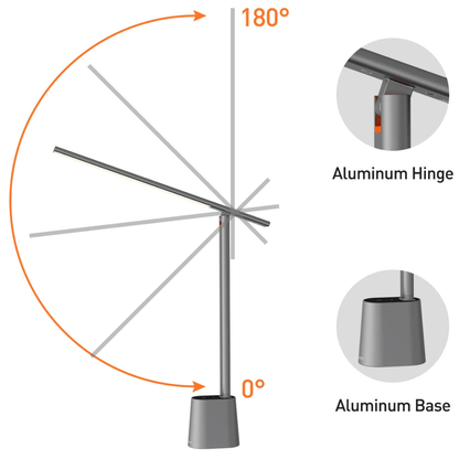 Portable Dimmable LED Desk Lamp - Rechargeable Light