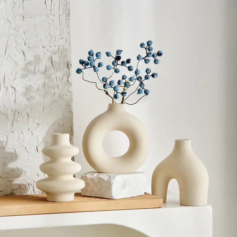 Lunara Boho Vase Set – Elegant Ceramic Decor to Create a Calm, Refined Interior