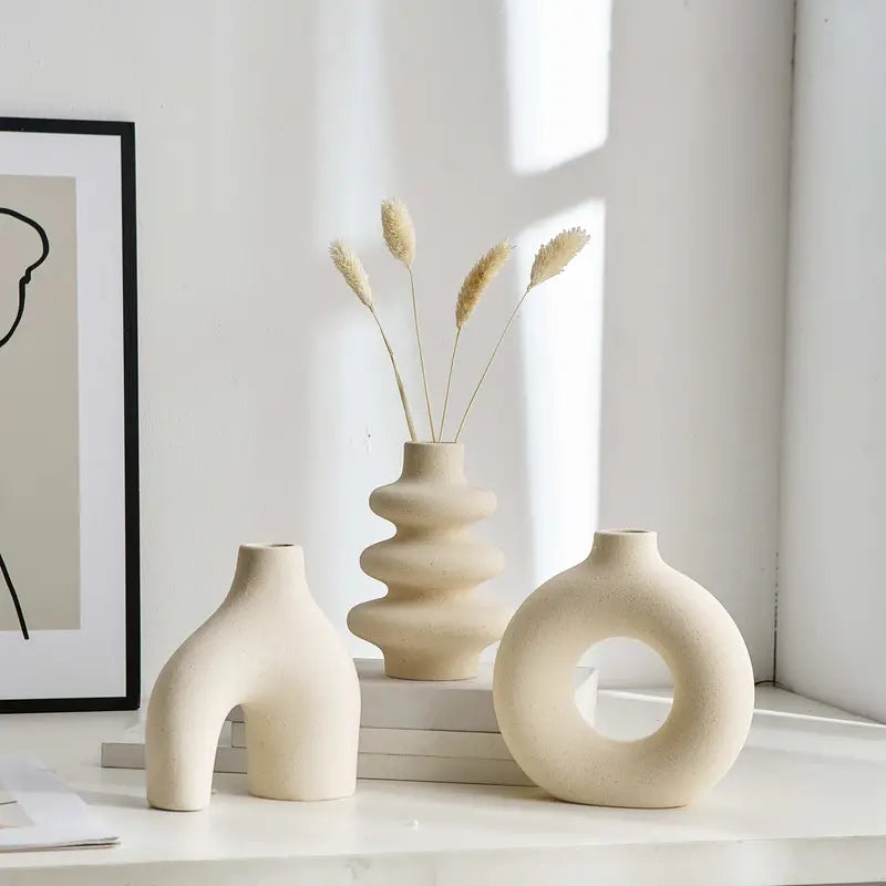 Lunara Boho Vase Set – Elegant Ceramic Decor to Create a Calm, Refined Interior
