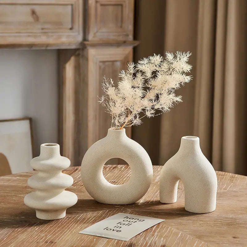 Lunara Boho Vase Set – Elegant Ceramic Decor to Create a Calm, Refined Interior