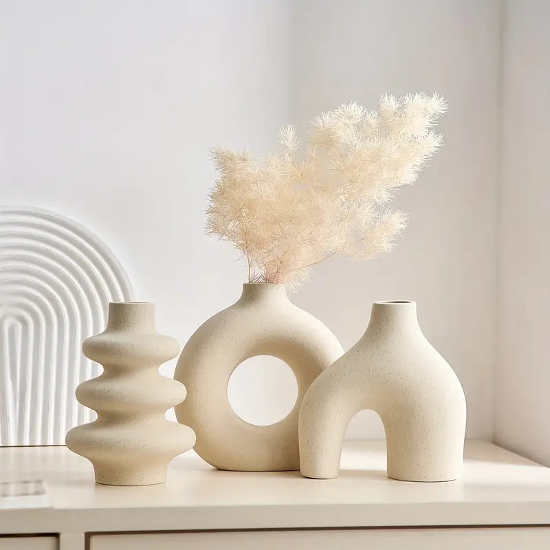 Lunara Boho Vase Set – Elegant Ceramic Decor to Create a Calm, Refined Interior
