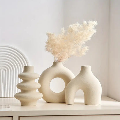 Lunara Boho Vase Set – Elegant Ceramic Decor to Create a Calm, Refined Interior
