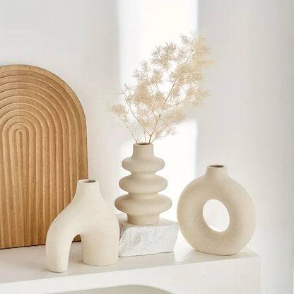 Lunara Boho Vase Set – Elegant Ceramic Decor to Create a Calm, Refined Interior