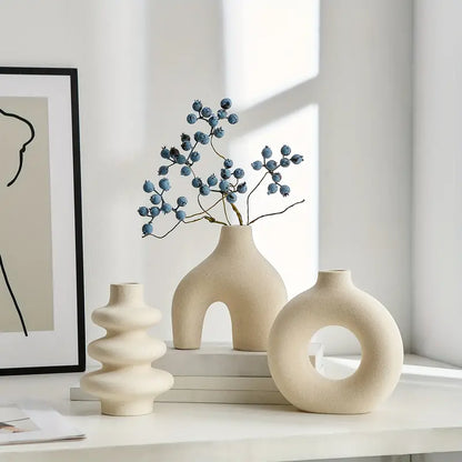 Lunara Boho Vase Set – Elegant Ceramic Decor to Create a Calm, Refined Interior