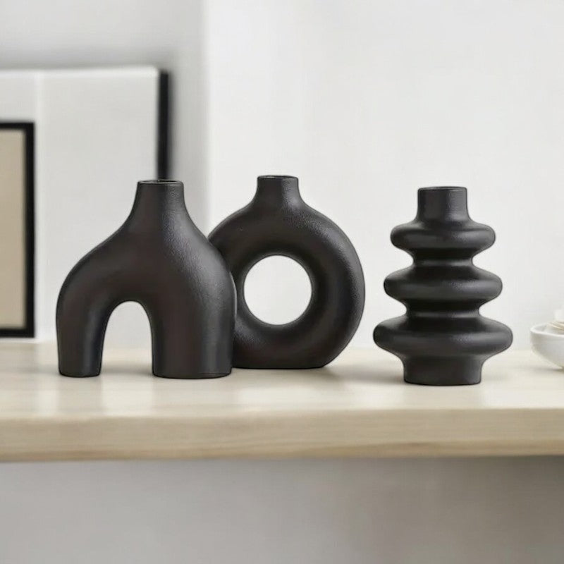 Lunara Boho Vase Set – Elegant Ceramic Decor to Create a Calm, Refined Interior