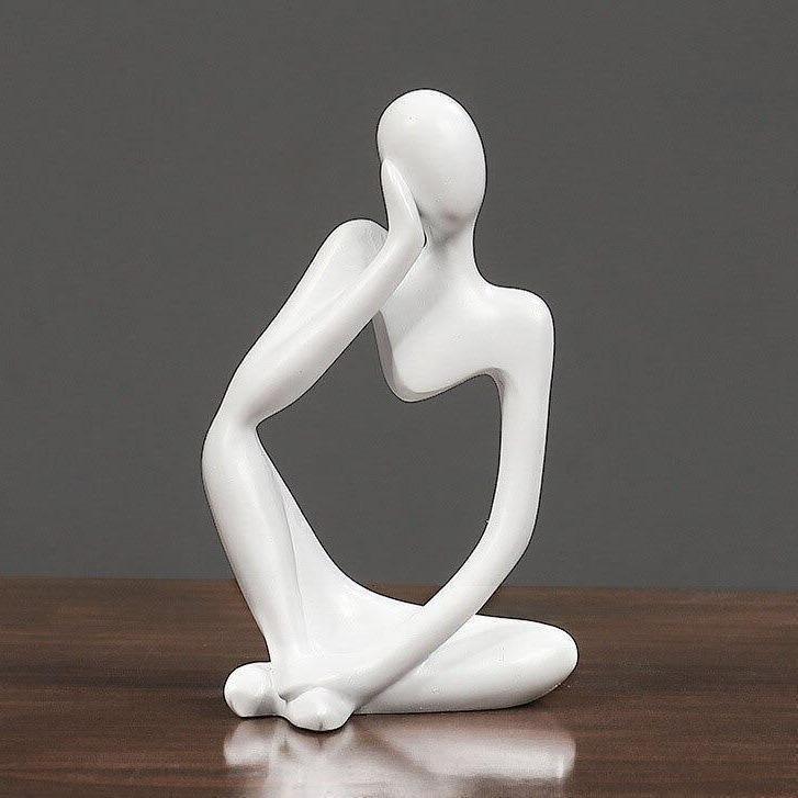 ArtMind – Sleek Minimalist Thinker Sculpture for Modern Elegance
