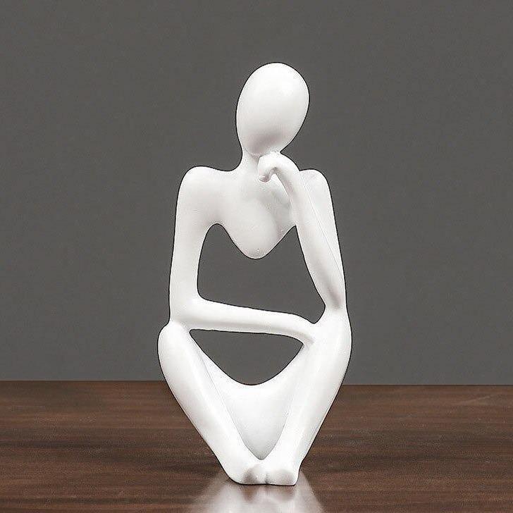 ArtMind – Sleek Minimalist Thinker Sculpture for Modern Elegance